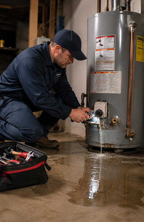 Leaking water heater repair The Woodlands